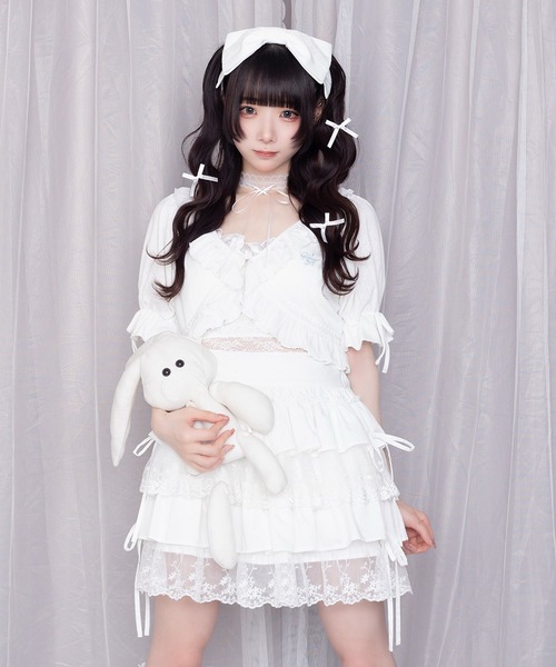 Whinny(ホワイニー)の「Whinny/超絶らぶりーデートっち♪(カーディガン/ボレロ・レディース・ブラック/ホワイト・FREE)」の3枚目の写真