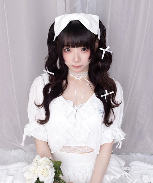 Whinny(ホワイニー)の「Whinny/超絶らぶりーデートっち♪(カーディガン/ボレロ・レディース・ブラック/ホワイト・FREE)」の7枚目の写真