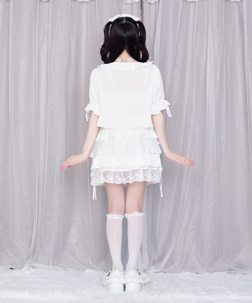 Whinny(ホワイニー)の「Whinny/超絶らぶりーデートっち♪(カーディガン/ボレロ・レディース・ブラック/ホワイト・FREE)」の15枚目の写真
