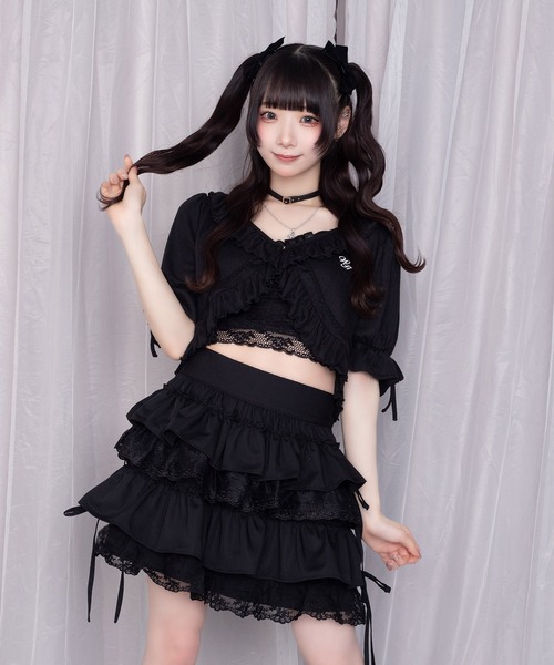 Whinny(ホワイニー)の「Whinny/超絶らぶりーデートっち♪(カーディガン/ボレロ・レディース・ブラック/ホワイト・FREE)」の20枚目の写真