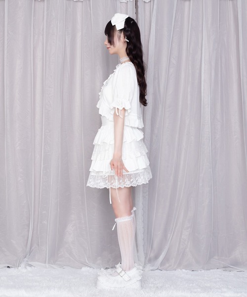 Whinny(ホワイニー)の「Whinny/超絶らぶりーデートっち♪(カーディガン/ボレロ・レディース・ブラック/ホワイト・FREE)」の14枚目の写真