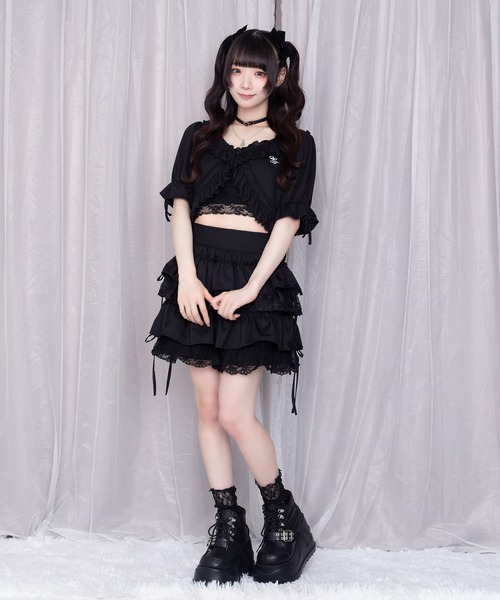 Whinny(ホワイニー)の「Whinny/超絶らぶりーデートっち♪(カーディガン/ボレロ・レディース・ブラック/ホワイト・FREE)」の21枚目の写真