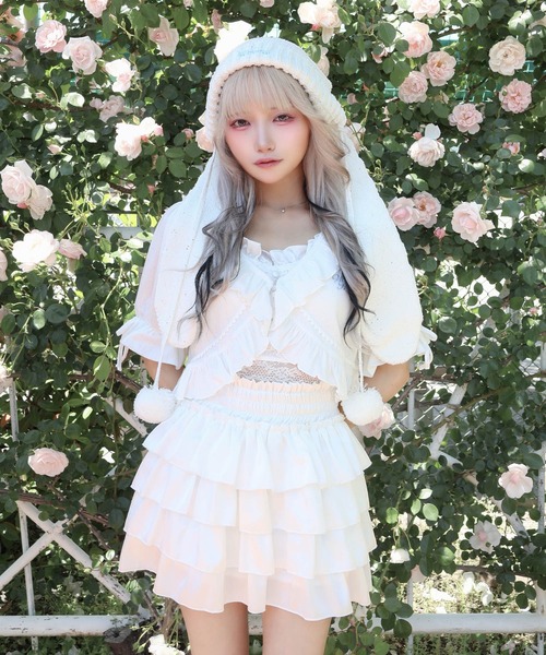 Whinny(ホワイニー)の「Whinny/超絶らぶりーデートっち♪(カーディガン/ボレロ・レディース・ブラック/ホワイト・FREE)」の18枚目の写真