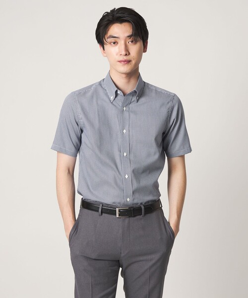 A DAY IN THE LIFE UNITED ARROWS(アデイインザライフユナイテッドアローズ)の「クールマックス クロス ボタンダウン ショートスリーブシャツ-イージーケア-<A DAY IN THE LIFE>(シャツ/ブラウス・メンズ・ホワイト/その他1/その他2/その他3・XL/S/L/M)」の4枚目の写真
