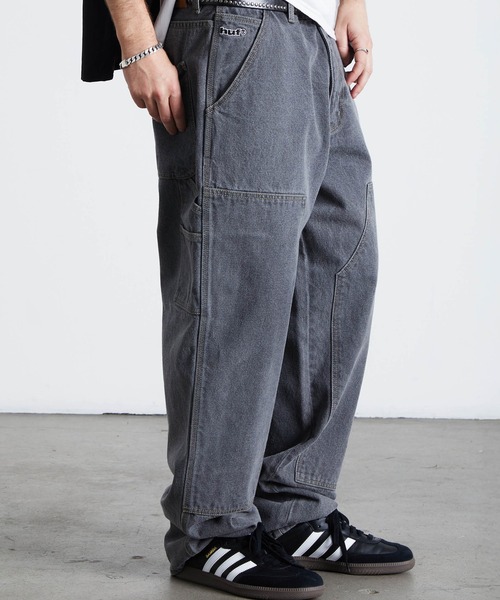 HUF(ハフ)の「KINDA LOOSE DOUBLE KNEES(デニムパンツ・メンズ・グレー/グリーン・28/30/32/34/36)」の13枚目の写真