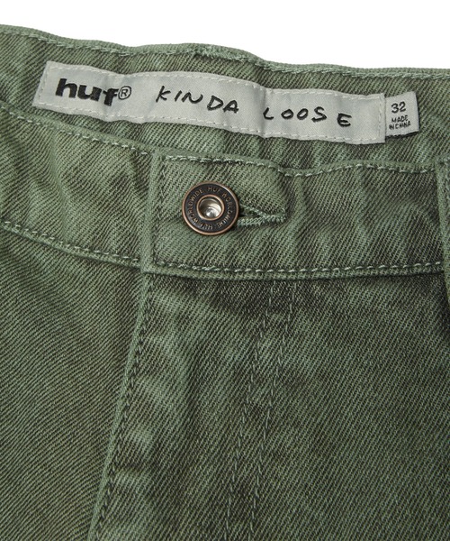 HUF(ハフ)の「KINDA LOOSE DOUBLE KNEES(デニムパンツ・メンズ・グレー/グリーン・28/30/32/34/36)」の10枚目の写真