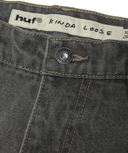 HUF(ハフ)の「KINDA LOOSE DOUBLE KNEES(デニムパンツ・メンズ・グレー/グリーン・28/30/32/34/36)」の5枚目の写真