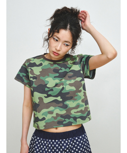 PLZPROJECT(プリーズプロジェクト)の「CAMO T-SHIRT(Tシャツ/カットソー・レディース・グリーン・FREE)」の5枚目の写真