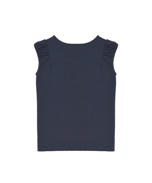 NICK&NICOLE(ニックアンドニコール)の「NICOLE SHIRRING SLEEVELESS TOP_NAVY(Tシャツ/カットソー・レディース・その他・FREE)」の2枚目の写真