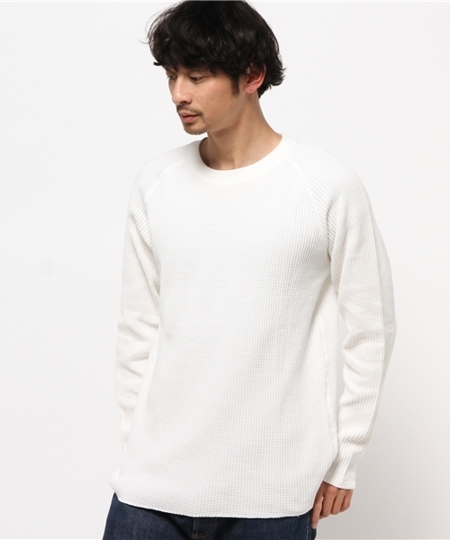 ikka(イッカ)の「ワッフルクルーネックTシャツ(Tシャツ/カットソー・メンズ・ホワイト/ライトグレー/ブラック・LARGE/X-LARGE/MEDIUM)」の2枚目の写真