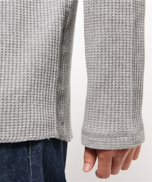 ikka(イッカ)の「ワッフルクルーネックTシャツ(Tシャツ/カットソー・メンズ・ホワイト/ライトグレー/ブラック・LARGE/X-LARGE/MEDIUM)」の7枚目の写真