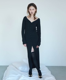 Carmelo（カーメロ）の「Noir Fit Long Cardigan / シアーフィットロングカーディガン（カーディガン/ボレロ）」