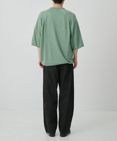 CITY TOKYO(シティトウキョウ)の「【CITY TOKYO/シティートーキョー】Soft linen ヘンリーネック(ニット/セーター・メンズ・ミント/ブラック/ライトベージュ・2/1)」の11枚目の写真