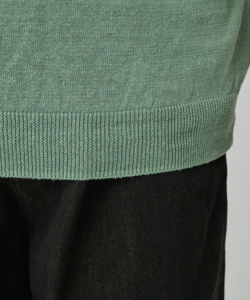 CITY TOKYO(シティトウキョウ)の「【CITY TOKYO/シティートーキョー】Soft linen ヘンリーネック(ニット/セーター・メンズ・ミント/ブラック/ライトベージュ・2/1)」の15枚目の写真