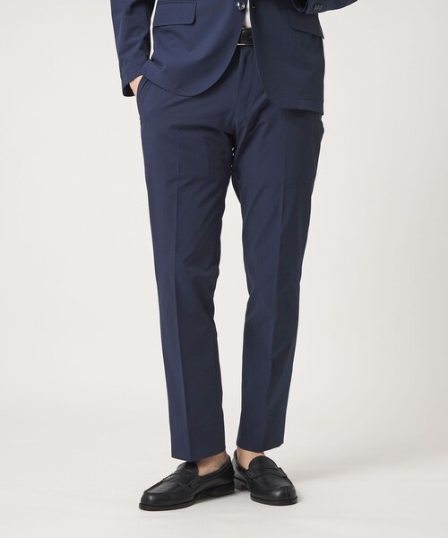 A DAY IN THE LIFE UNITED ARROWS(アデイインザライフユナイテッドアローズ)の「サッカー ノープリーツ スラックス-セットアップ対応・マシンウォッシャブル-<A DAY IN THE LIFE>(スラックス・メンズ・ダークグレー/その他1/ネイビー・S/L/XL/M)」の4枚目の写真