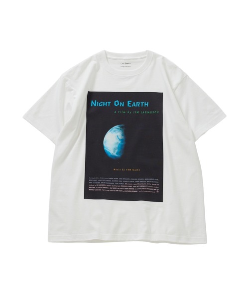 bonjour records(ボンジュールレコーズ)の「Jim Jarmusch/ジム・ジャームッシュ for bonjour records “Night On Earth” ,“Mystery Train” Official T-shirt(Tシャツ/カットソー・メンズ・ホワイト系その他/ブラック系その他/ホワイト/ブラック・M/L/XL)」の2枚目の写真