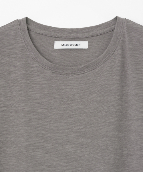 MILLO WOMEN（ミロウーマン）の「レースアップアーカイブTシャツ[チャコールブラウン]（Tシャツ/カットソー・レディース・その他・ONE SIZE）」の4枚目の写真