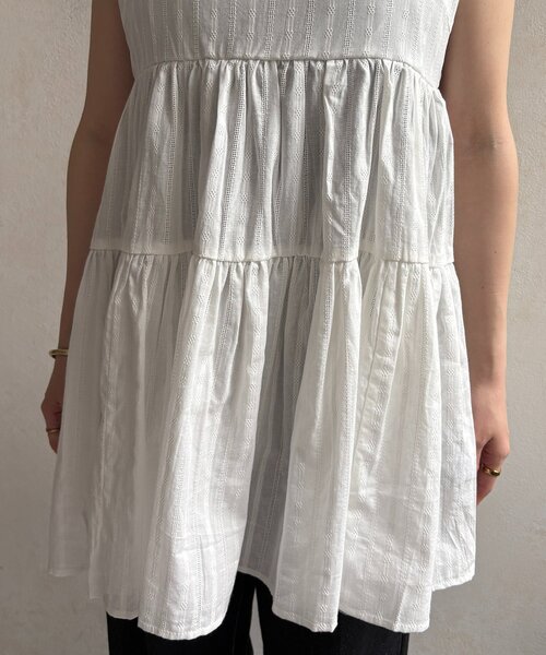 Thevon(ゼボン)の「ティアードキャミチュニック(チュニック・レディース・オフホワイト/ブラック系その他/ホワイト/ブラック・FREE)」の15枚目の写真