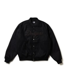 NEW ERA | ニューエラ【NEW ERA】- ロサンゼルスドジャース【Los Angeles Dodgers MELTON VARSITY JACKET BLACK 14682678】(ブルゾン)