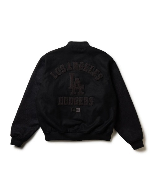 NEW ERA(ニューエラ)の「ニューエラ【NEW ERA】- ロサンゼルスドジャース【Los Angeles Dodgers MELTON VARSITY JACKET BLACK 14682678】(ブルゾン・メンズ・ブラック・XL)」の10枚目の写真