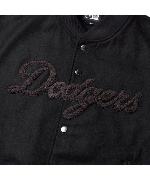 NEW ERA(ニューエラ)の「ニューエラ【NEW ERA】- ロサンゼルスドジャース【Los Angeles Dodgers MELTON VARSITY JACKET BLACK 14682678】(ブルゾン・メンズ・ブラック・XL)」の4枚目の写真