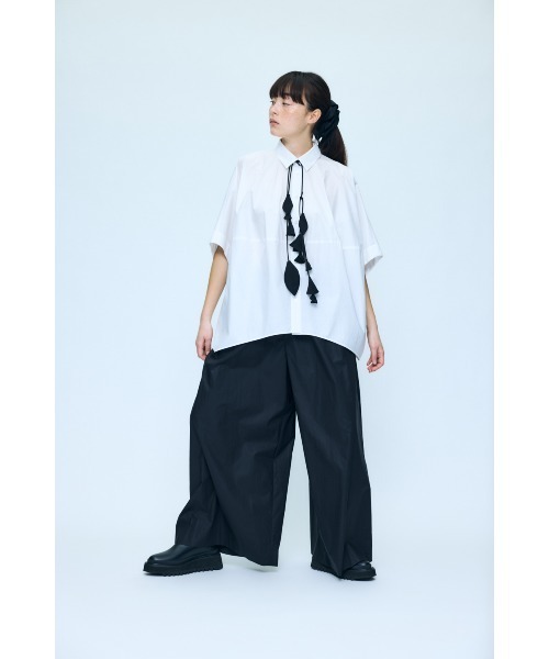 ENFOLD(エンフォルド)の「DRAPE HEXAGON SKIRTD(Tシャツ/カットソー・レディース・ブラック/ホワイト/ライトグリーン・38)」の8枚目の写真