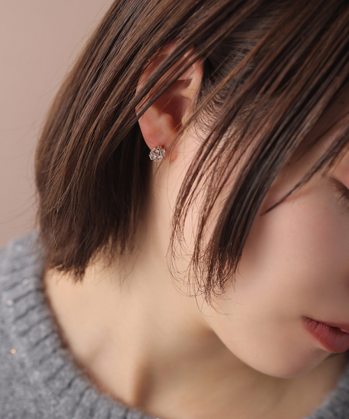 Lilas(リラ)の「MIXストーンピアス K10(両耳)(ピアス(両耳用)・レディース・ゴールド・FREE)」の11枚目の写真