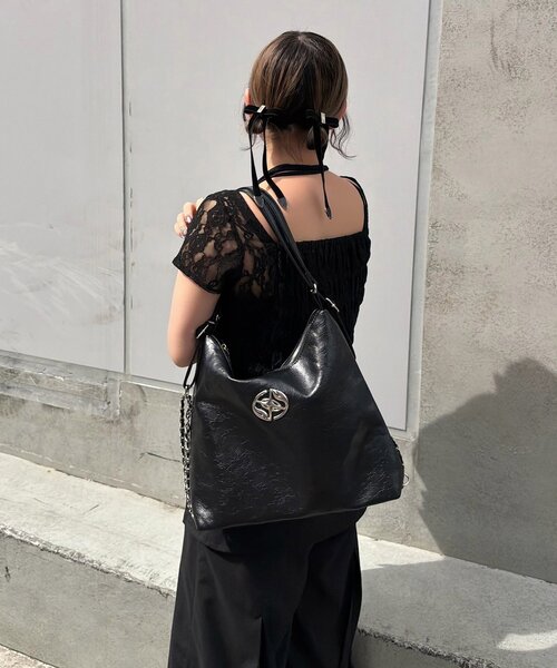 Mavie..7(メヴィセットゥ)の「【Mavie..7】インナーSET異素材カーディガン(シャツ/ブラウス・レディース・オフホワイト/ブラック・FREE)」の19枚目の写真