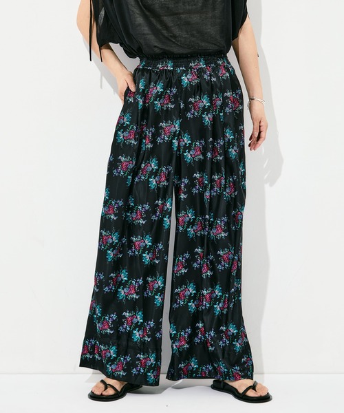 FUMIE TANAKA（フミエタナカ）の「[FUMIE=TANAKA/フミエタナカ]flower satin PA（その他パンツ・レディース・ホワイト/ブラック・36）」の7枚目の写真