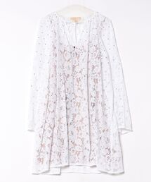 スタッズ フローラル レース ドレス