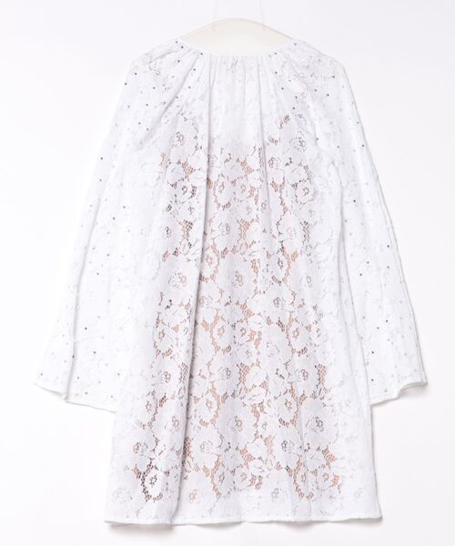 MICHAEL KORS(マイケルコース)の「スタッズ フローラル レース ドレス(ワンピース・レディース・ホワイト・L/S/XS)」の2枚目の写真