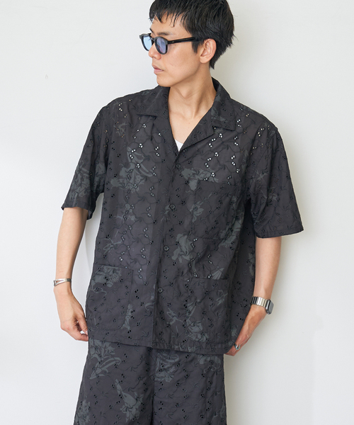 B.C STOCK(ベーセーストック)の「アロハレースシャツ(シャツ/ブラウス・メンズ・ブラック/ネイビー・LARGE/MEDIUM)」の9枚目の写真