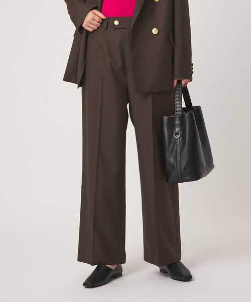 green label relaxing（グリーンレーベルリラクシング）の「［size SHORT/TALLあり］Greed グリード ストレート パンツ ウォッシャブル（スラックス・レディース・その他1/ネイビー/モカ/その他2・40/38/36/SHORT/TALL）」の3枚目の写真