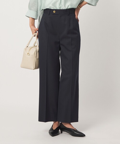 green label relaxing（グリーンレーベルリラクシング）の「［size SHORT/TALLあり］Greed グリード ストレート パンツ ウォッシャブル（スラックス・レディース・その他1/ネイビー/モカ/その他2・40/38/36/SHORT/TALL）」の2枚目の写真