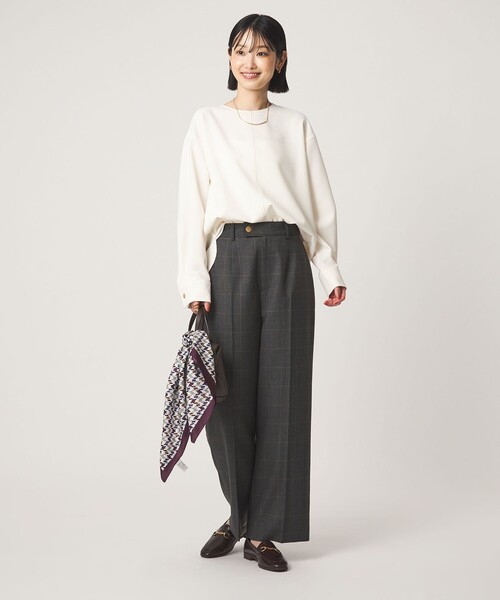 green label relaxing（グリーンレーベルリラクシング）の「［size SHORT/TALLあり］Greed グリード ストレート パンツ ウォッシャブル（スラックス・レディース・その他1/ネイビー/モカ/その他2・40/38/36/SHORT/TALL）」の11枚目の写真