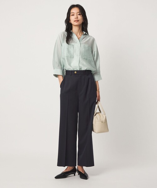 green label relaxing（グリーンレーベルリラクシング）の「［size SHORT/TALLあり］Greed グリード ストレート パンツ ウォッシャブル（スラックス・レディース・その他1/ネイビー/モカ/その他2・40/38/36/SHORT/TALL）」の13枚目の写真