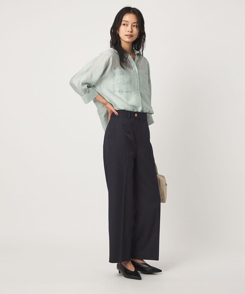 green label relaxing（グリーンレーベルリラクシング）の「［size SHORT/TALLあり］Greed グリード ストレート パンツ ウォッシャブル（スラックス・レディース・その他1/ネイビー/モカ/その他2・40/38/36/SHORT/TALL）」の16枚目の写真