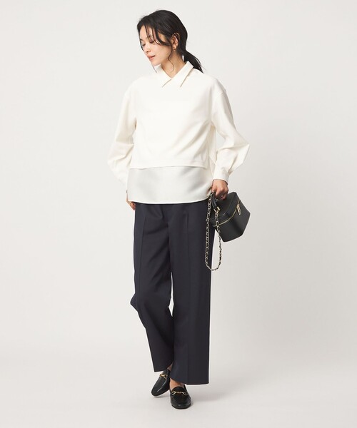 green label relaxing（グリーンレーベルリラクシング）の「［size SHORT/TALLあり］Greed グリード ストレート パンツ ウォッシャブル（スラックス・レディース・その他1/ネイビー/モカ/その他2・40/38/36/SHORT/TALL）」の18枚目の写真