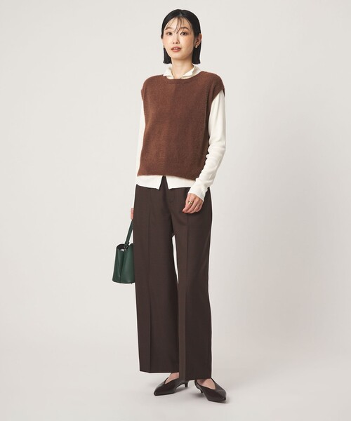 green label relaxing（グリーンレーベルリラクシング）の「［size SHORT/TALLあり］Greed グリード ストレート パンツ ウォッシャブル（スラックス・レディース・その他1/ネイビー/モカ/その他2・40/38/36/SHORT/TALL）」の22枚目の写真