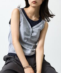 COLONY 2139 | 【WEB限定】カップ付き小花柄レイヤード風タンクトップ(タンクトップ)