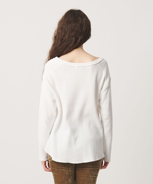 ATTISESSION(アティセッション)の「<ATTISESSION>ホック サーマル トップス(Tシャツ/カットソー・レディース・ホワイト/ネイビー・FREE)」の9枚目の写真