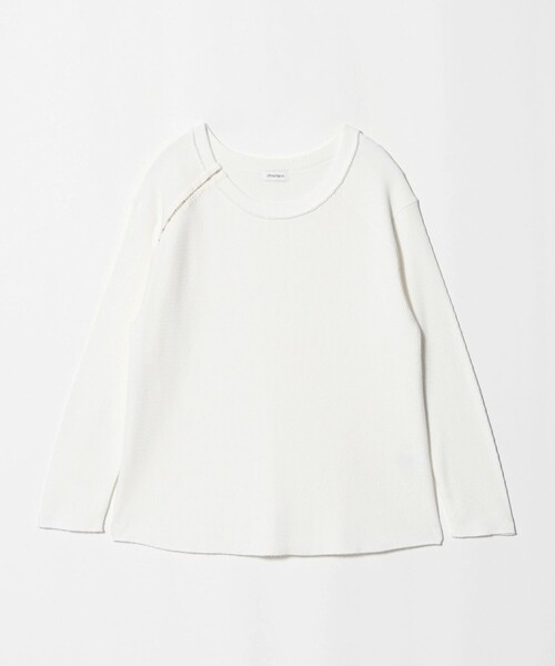 ATTISESSION(アティセッション)の「<ATTISESSION>ホック サーマル トップス(Tシャツ/カットソー・レディース・ホワイト/ネイビー・FREE)」の10枚目の写真