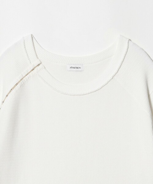 ATTISESSION(アティセッション)の「<ATTISESSION>ホック サーマル トップス(Tシャツ/カットソー・レディース・ホワイト/ネイビー・FREE)」の11枚目の写真
