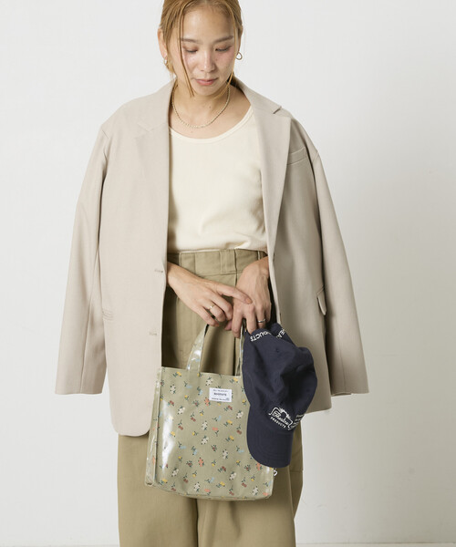 ROOTOTE（ルートート）の「ROOTOTE/ルートート EU.スクエア.ラミネート-Y（トートバッグ・レディース・カーキ/アイボリー・ONE SIZE）」の3枚目の写真