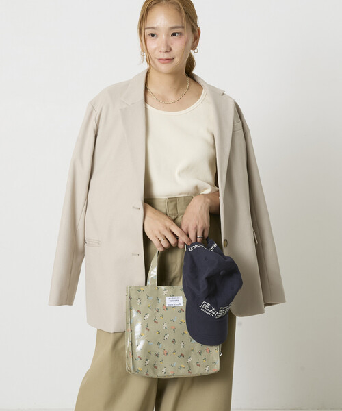ROOTOTE（ルートート）の「ROOTOTE/ルートート EU.スクエア.ラミネート-Y（トートバッグ・レディース・カーキ/アイボリー・ONE SIZE）」の4枚目の写真