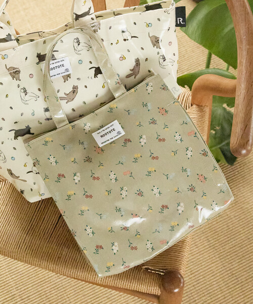 ROOTOTE（ルートート）の「ROOTOTE/ルートート EU.スクエア.ラミネート-Y（トートバッグ・レディース・カーキ/アイボリー・ONE SIZE）」の11枚目の写真