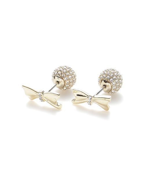 CELFORD（セルフォード）の「ミラーボールキャッチウェービーリボンピアス（ピアス（両耳用）・レディース・シルバー/ゴールド・F）」の2枚目の写真