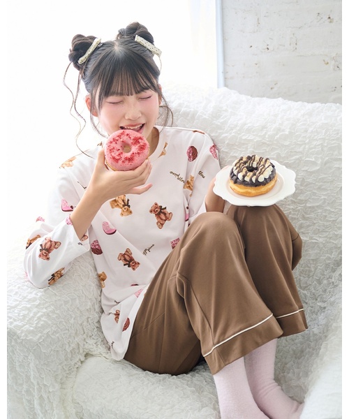 シアバター加工】sweets bear柄 room wear set（ルームウェア/パジャマ