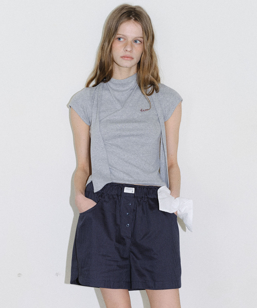 EN OR（エンオール）の「[CORE] BACK CUT TIE TEE - GREY（Tシャツ/カットソー・レディース・その他・FREE）」の3枚目の写真