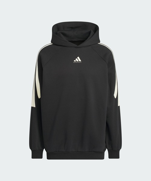 adidas(アディダス)の「アディダス バスケットボール スリーストライプス フリースパーカー(ジェンダーニュートラル) / アディダス adidas(パーカー・メンズ・ブラック・XX-LARGE/3XL/LARGE/MEDIUM/SMALL/X-LARGE/X-SMALL)」の8枚目の写真